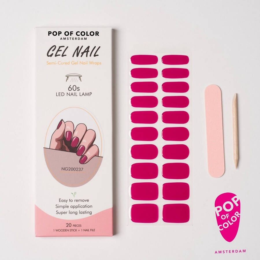 Pop of Color Amsterdam I'm a barbie girl Gel nail wraps Gel nail stickers Nagel wraps Nagel stickers