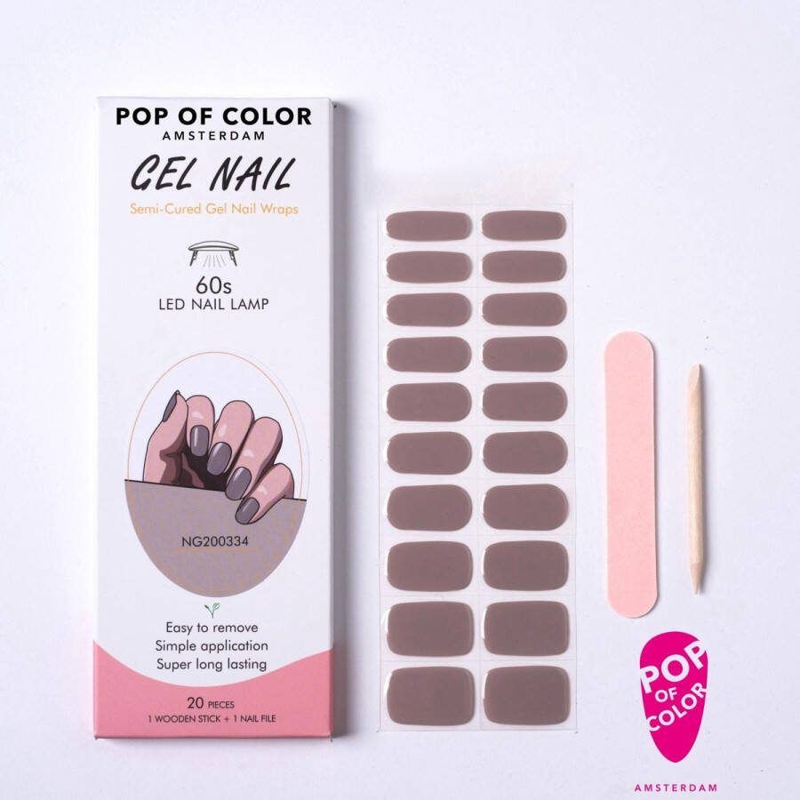 Pop of Color Amsterdam Light Taupe Gel nail wraps UV nail wraps Gel nail stickers Gel nail foil Nail stickers Gel nagel wraps UV nagel wraps Gel nagel Stickers Nagel wraps Nagel stickers
