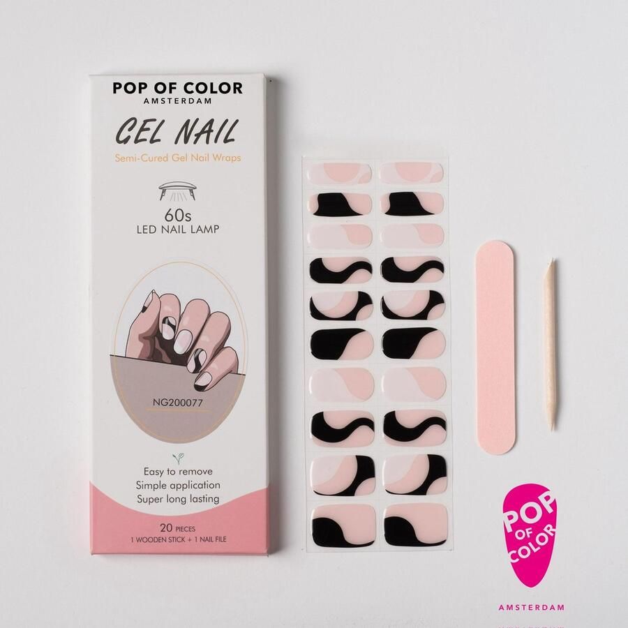 Pop of Color Amsterdam Black or White Gel nail wraps UV nail wraps Gel nail stickers Gel nail foil Nail stickers Gel nagel wraps UV nagel wraps Gel nagel stickers Nagel wraps Nagel stickers