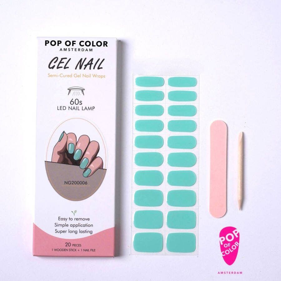 Pop of Color Amsterdam Turkish Blue Gel nail wraps UV nail wraps Gel nail stickers Gel nail foil Nail stickers Gel nagel wraps UV nagel wraps Gel nagel Stickers Nagel wraps Nagel stickers