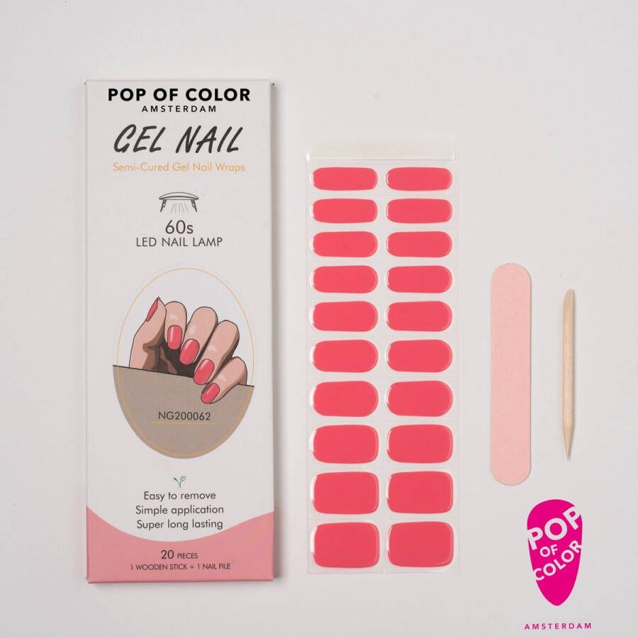 Pop of Color Amsterdam Watermelon Sugar Gel nail wraps Gel nail stickers Nagel wraps Nagel stickers