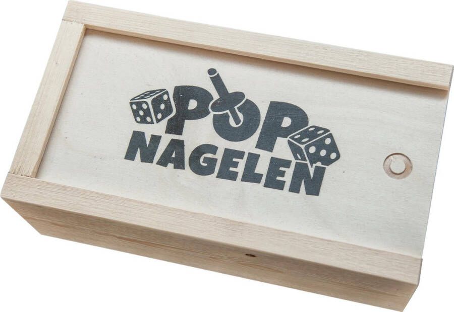 Popnagelen dobbelspel duurzaam houten gezelschapsspel ecologisch gezellig én oer Hollands