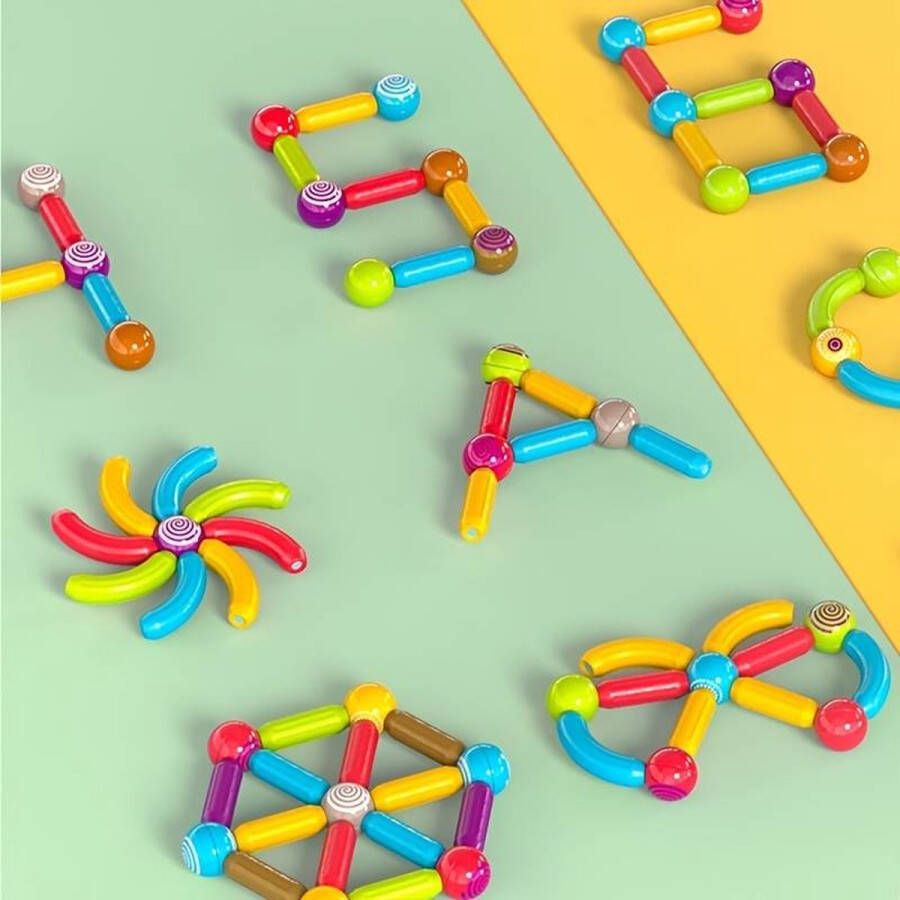 Popular Broun Magnetische Bouwstenen 46 stuks Constructief Speelgoed Educatief Speelgoed Montessori Leerzaam Kerstcadeau Creatief Stimulerend Motoriek