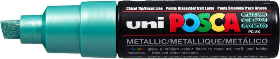 Posca Krijtstift Chalkmarker Universele Marker Uni Marker Metalic Groen PC-8K 8mm Beitelpunt Large 1 stuk