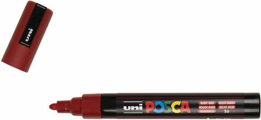 Posca Marker Universele Stift Paintmarker #56 Robijn Rood PC-5M Lijndikte 1 8-2 5mm 1 stuk