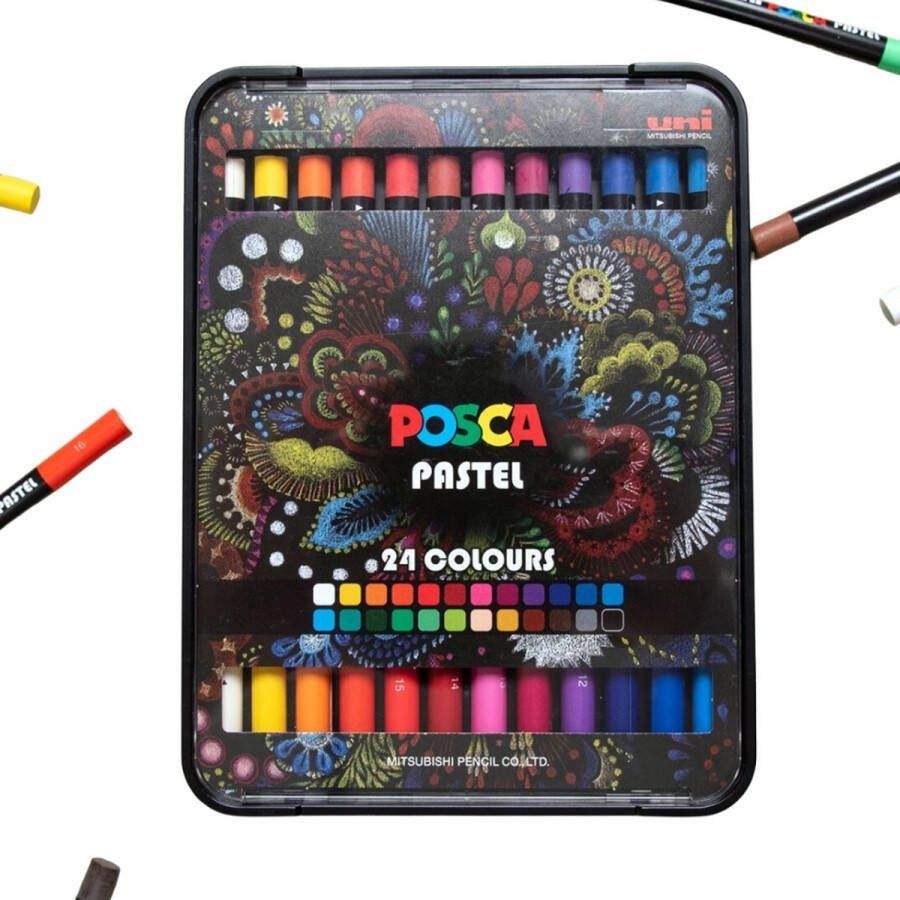 Uni Posca Pastels 24 stuks set