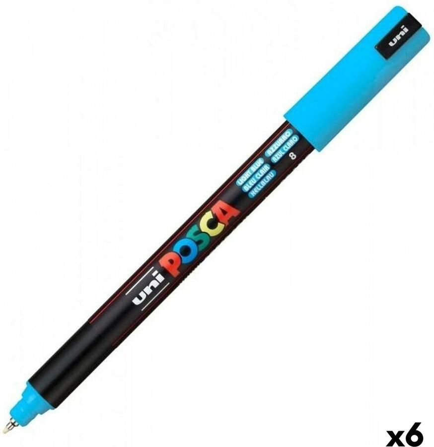 Posca Verfstift PC1MR EF lichtblauw 1 stuk 6 stuks