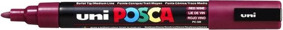 Posca Verfstift pc5m m wijnrood 1 stuk 12 stuks