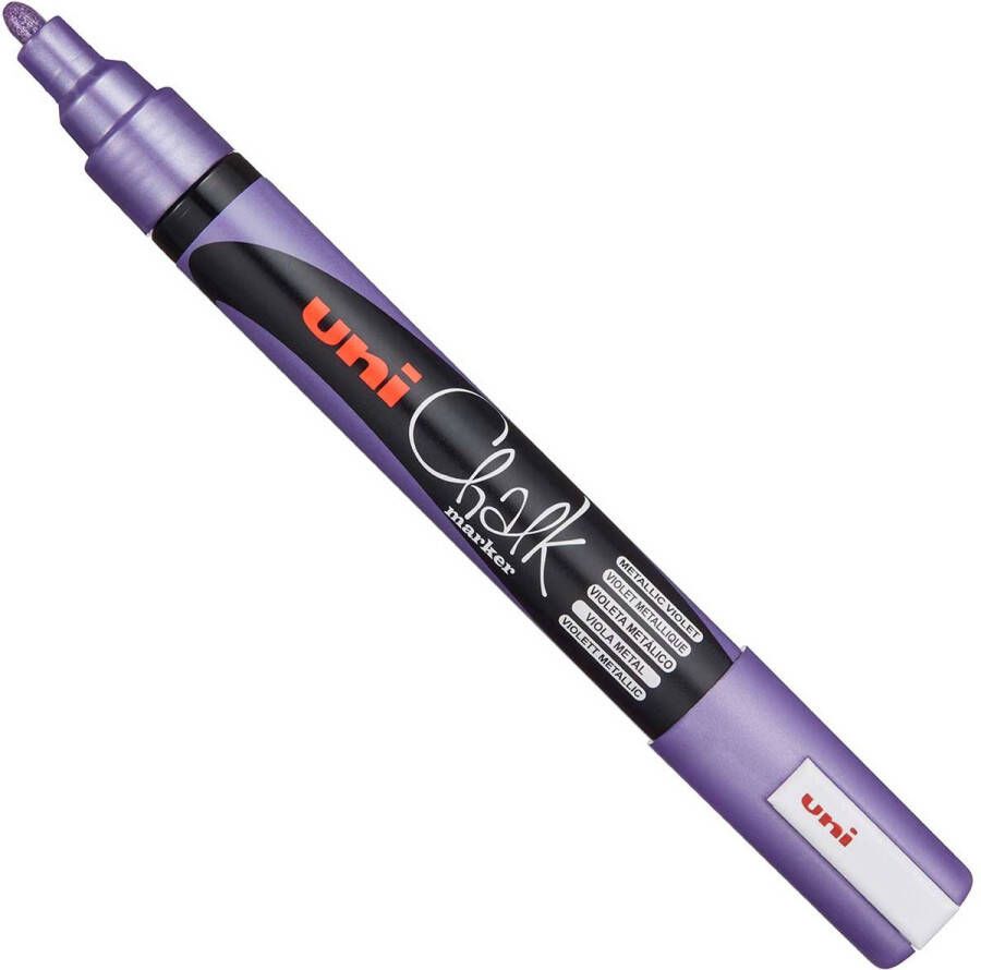Posca Uni-Ball Chalk Marker krijtstift metallic paars 5mm punt verwijderbaar
