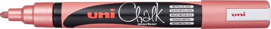 Posca Uni-Ball Chalk Marker krijtstift metallic rood 5mm punt verwijderbaar