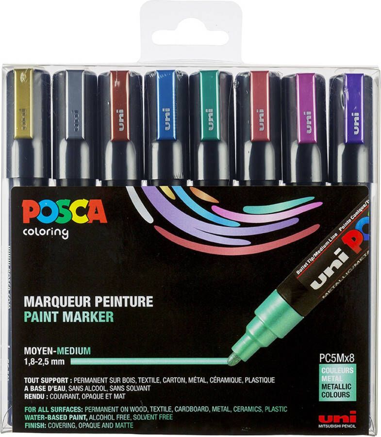 Posca Uni Stiften Metallic Colors PC5M 2.5 mm lijn