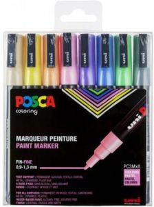Posca Uni Stiften Pastel Colors Pc3m 0.9-1.3 Mm Lijn