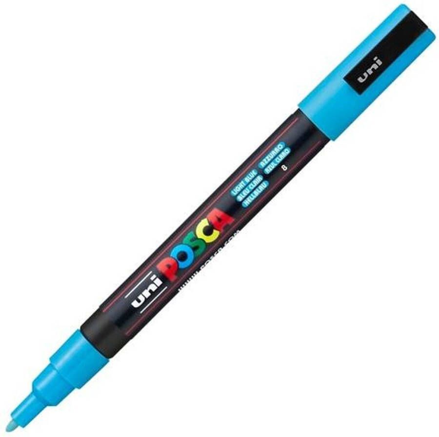 Posca Stiften PC-3M Fine Tip verfstiften Lichtblauw 6 stuks