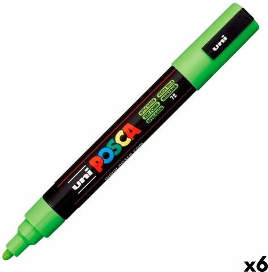 Posca Stiften PC-5M Medium Tip verfstiften Appel groen 6 stuks