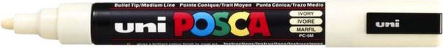 Posca Stiften PC-5M Medium Tip verfstiften Ivoor wit 6 stuks