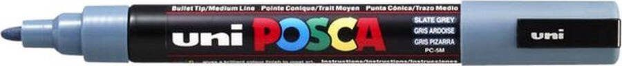 Posca Stiften PC-5M Medium Tip verfstiften Leigrijs 6 stuks