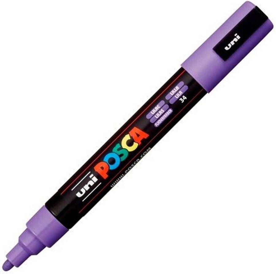 Posca Stiften PC-5M Medium Tip verfstiften Lila paars 6 stuks