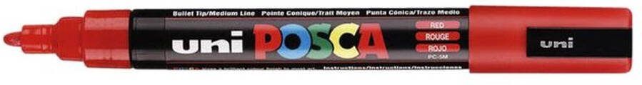 Posca Stiften PC-5M Medium Tip verfstiften Rood 6 stuks