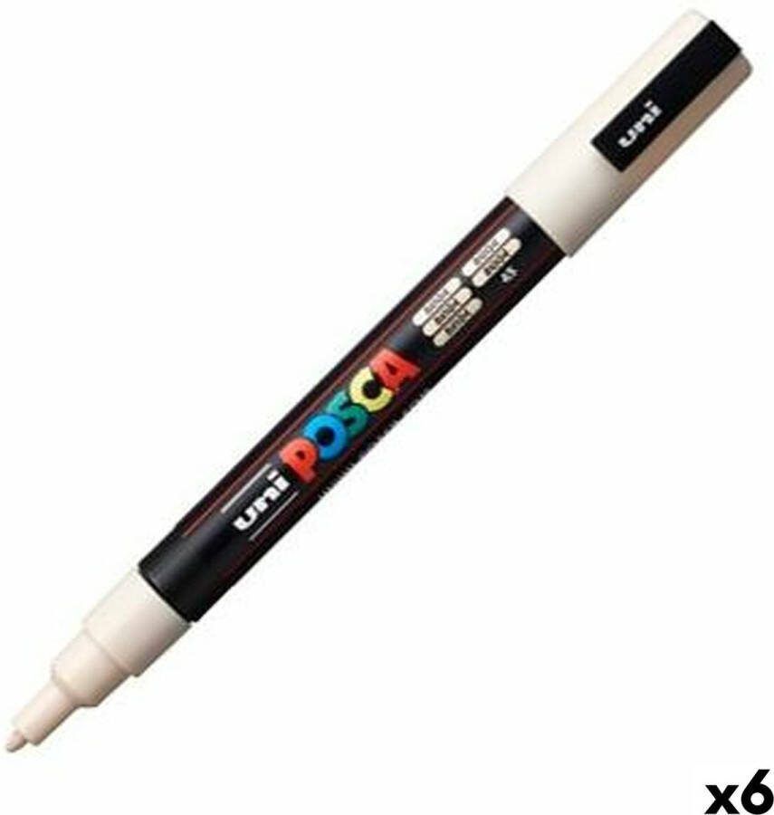 Posca Stiften PC-3M Fine Tip verfstiften Beige 6 stuks
