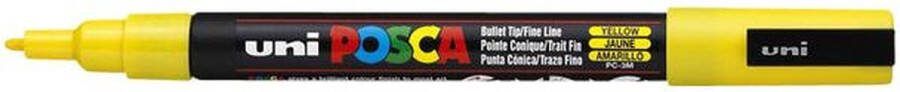 Posca Stiften PC-3M Fine Tip verfstiften Geel 6 stuks