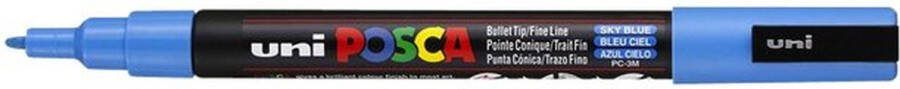 Posca Stiften PC-3M Fine Tip verfstiften Hemelblauw 6 stuks