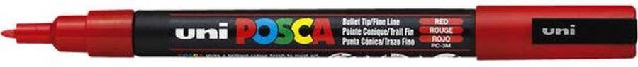 Posca Stiften PC-3M Fine Tip verfstiften Rood 6 stuks