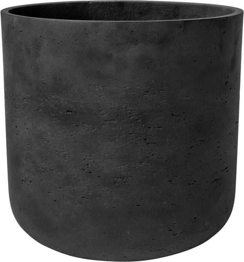 Pottery Pots Charlie S Bloempot- H14.5 x Ø15 cm Zwart Grijs Washed Ruw Fiberclay