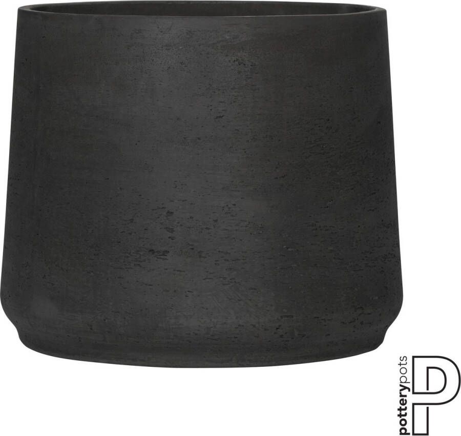 Pottery Pots Bloempot Patt Black washed-Grijs-Zwart D 34 cm H 28.5 cm