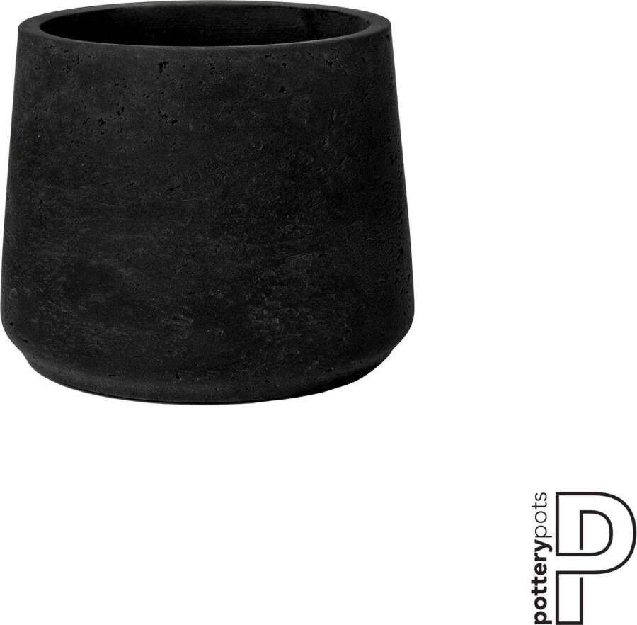 Pottery Pots Bloempot Patt Black washed-Zwart-Grijs D 13.5 cm H 11 cm