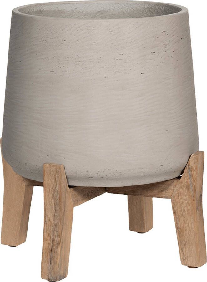 Pottery Pots Bloempot Patt Feet Low Grey Washed-Grijs-Beige D 45 cm H 38 cm Opening 38.4 cm