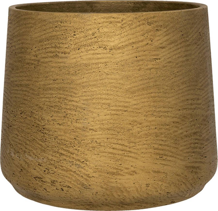 Pottery Pots Pot Rough Patt XXXL Metallic Gold Fiberclay 45x38 cm