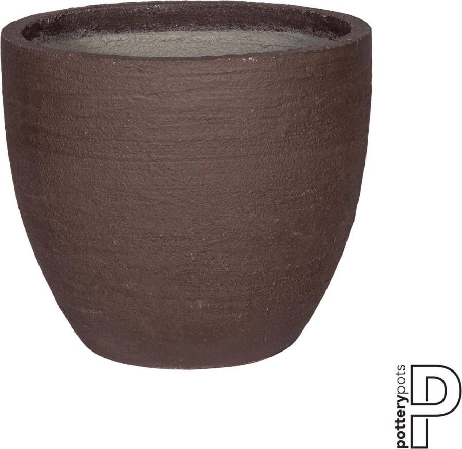 Pottery Pots Bloempot-Plantenbak Jesslyn Dark brown-Bruin-Grijs D 60 cm H 52 cm