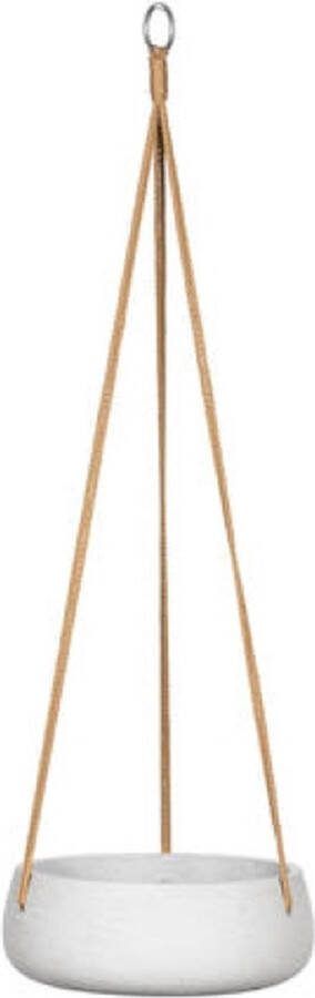 Pottery Pots Hang Bloempot-Hang Plantenschaal White washed-Wit D 24 cm H 9 cm Ø opening 20 cm