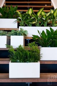 Pottery Pots Plantenbak Balcony mat wit 40x20x20 uitwendige maat