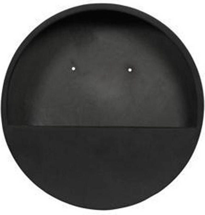 Pottery Pots Wally XS Black (D30cm) Plantenpot aan de muur hangende Bloempot