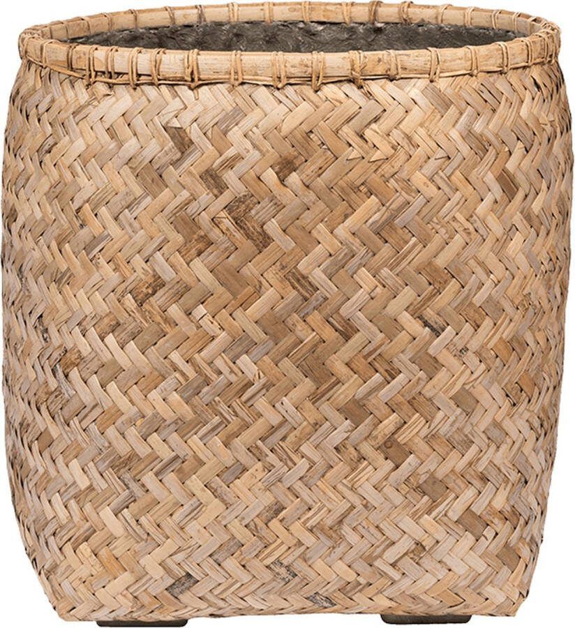 Pottery Pots Bohemian Zayn XL Bamboo ronde beige plantenbak 70x80cm