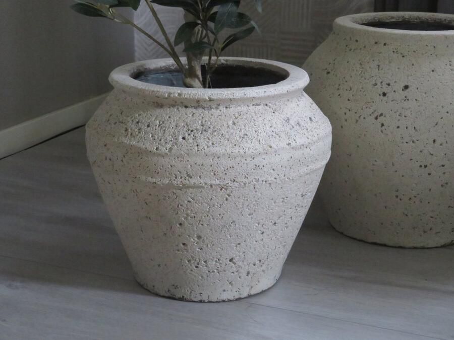 Pottery Pots Mediterranean Eros Krijt Wit
