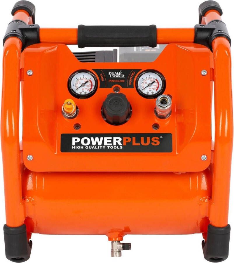 Powerplus Dual power Compressor POWDP7070 40 V 5L excl. batterij en lader