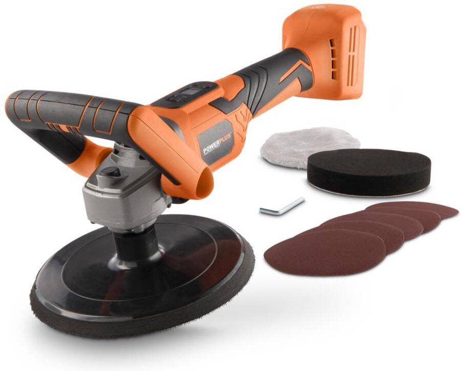 Powerplus Dual Power accu haakse poliermachine POWDP4070 20V 180mm zonder accu en lader power tool auto-accessoire