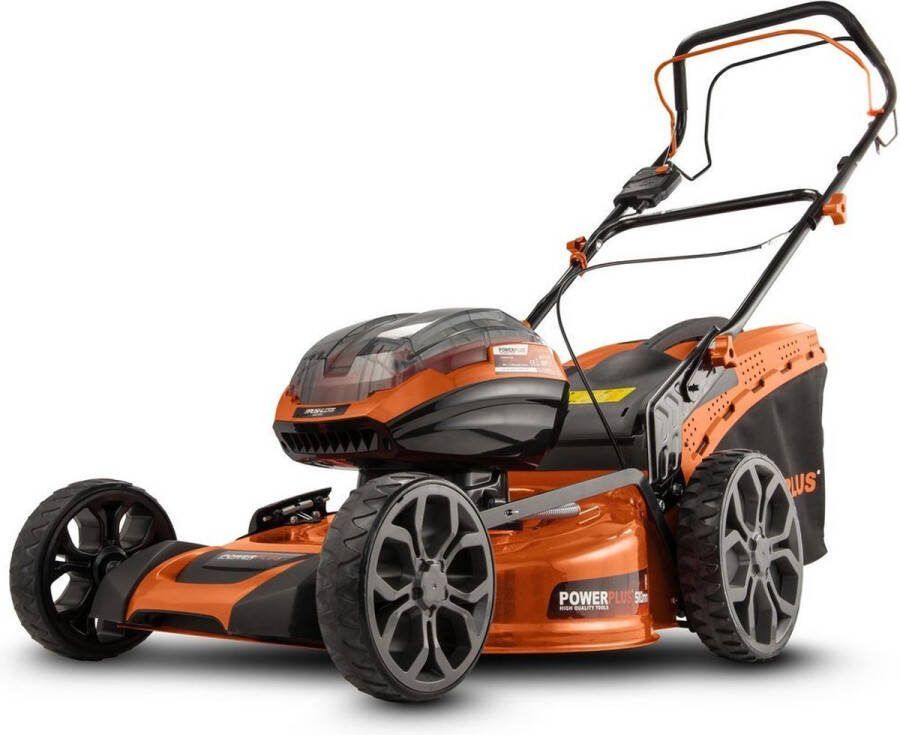 Powerplus Dual Power POWDPG7568 Accu grasmaaier Grasmachine voor middelgrote en grote tuin 40V Maaibreedte 510mm 70L opvangbak Verstelbare maaihoogte -Excl. accu en lader