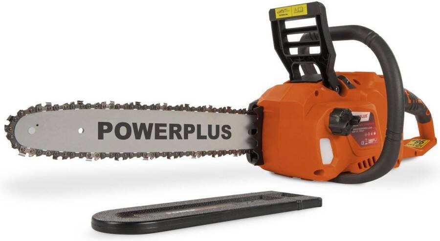 Powerplus Dual Power POWDPG7576 Accu kettingzaag 40V Zwaardlengte 350mm Automatische kettingsmering Excl. accu en lader Incl. 1x ketting en 1x zwaard