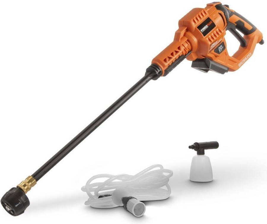 Powerplus Dual Power POWDPG80620 Hogedrukreiniger 20V Brushless 25 bar 170 l h Incl. 6m slang en accessoires Excl. accu en lader