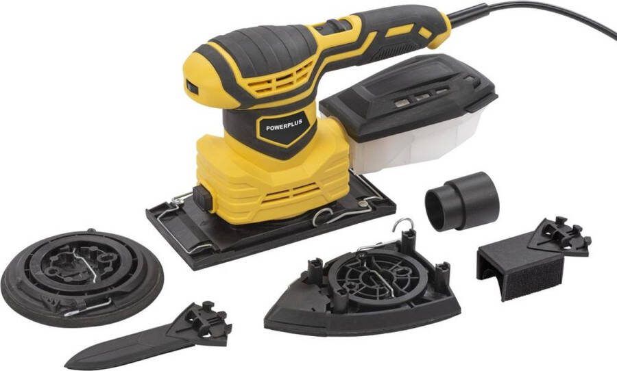 Powerplus Elektrische Handpalmschuurmachine 5-in-1 POWXBOX026 – schuurmachine 200W – 100 acc