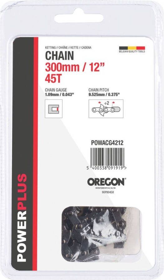 Powerplus POWACG4212 Ketting 12 300mm 45t oregon Voor kettingzaag