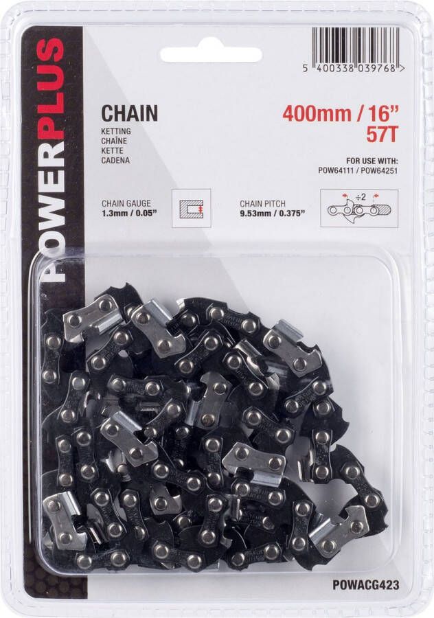 Powerplus POWACG423 16 Ketting voor kettingzaag | 400 mm 57 tanden