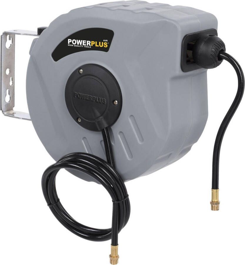 Powerplus POWAIR0215 Compressor luchtslanghaspel Max. druk: 12bar Lengte 10m Automatische oproller