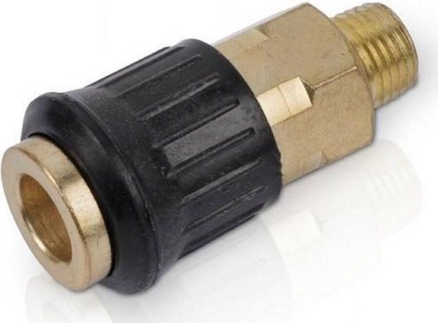 Powerplus POWAIR0254 Compressor koppelingen Universele vrouwelijke buitendraad Mannelijke schroefdraad 1 4 2stuks Koper Rubber greep