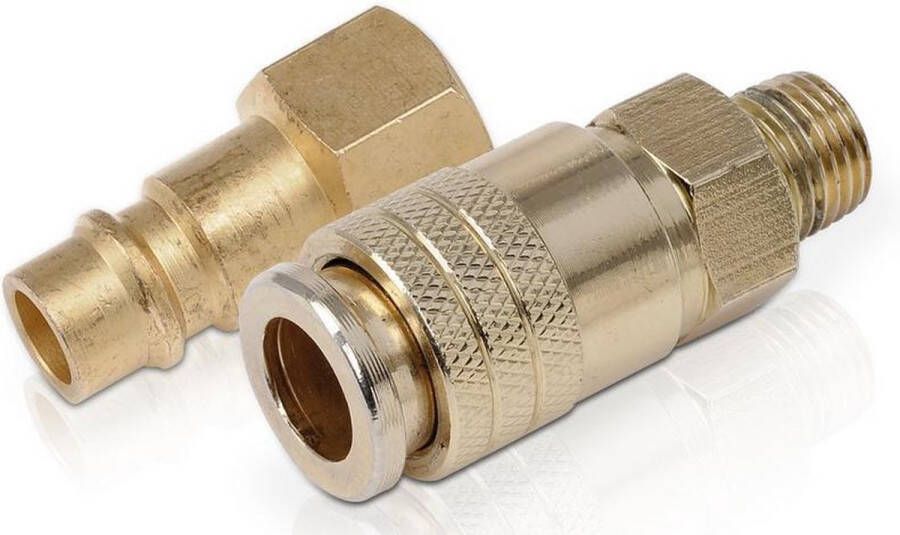 Powerplus POWAIR0260 Compressor koppelingen Verloopstuk vrouwelijk Euro naar Orion koppeling 2stuks