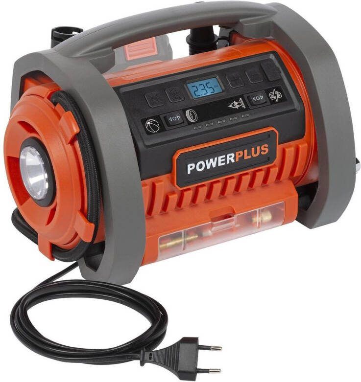 Powerplus POWDP7030 Inflator deflator 20v + 220v (Geen batt.)