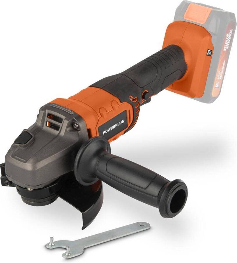 Powerplus POWDPO5000 accu haakse slijper 20 V 125mm schijfdiameter Zonder accu en lader gereedschap